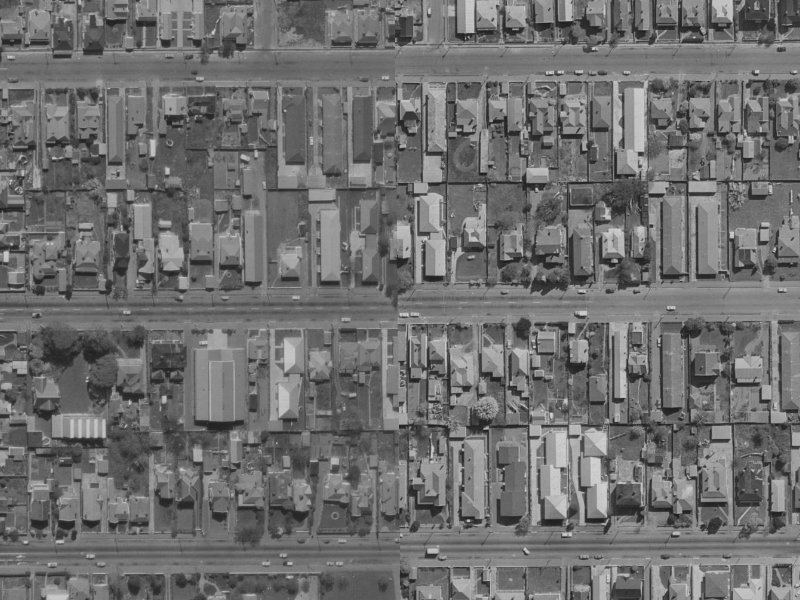 385A Gloucester Street from the air, 1970-1974