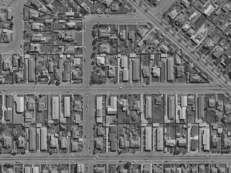 557 Gloucester Street from the air, 1970-1974