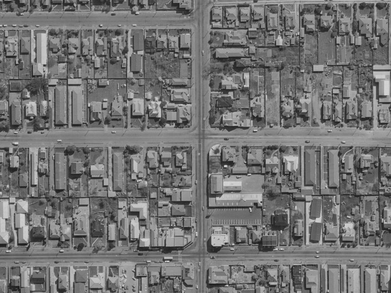 107 Stanmore Road from the air, 1970-1974