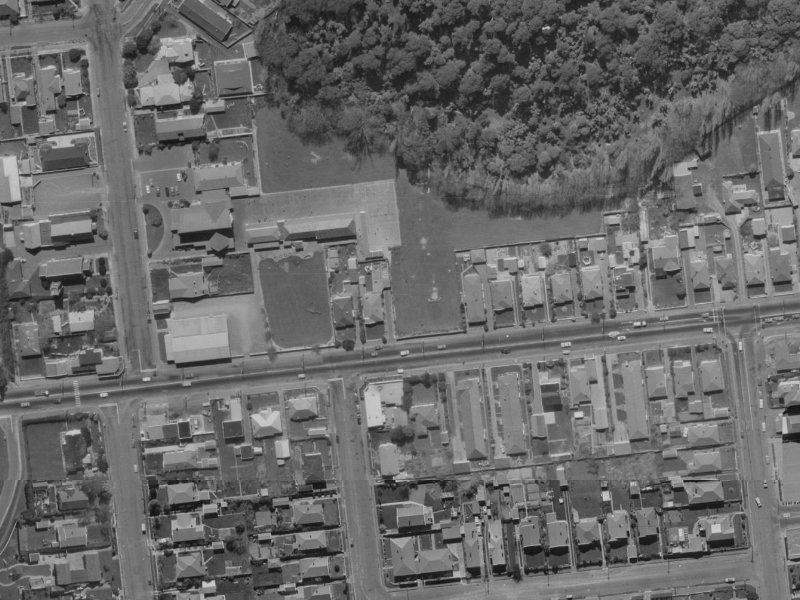 178 Riccarton Road from the air, 1970-1974