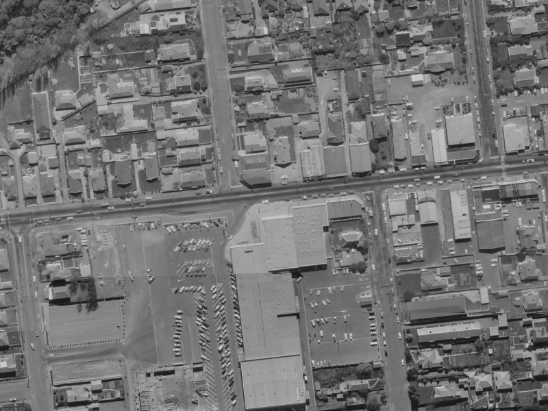 131 Riccarton Road from the air, 1970-1974