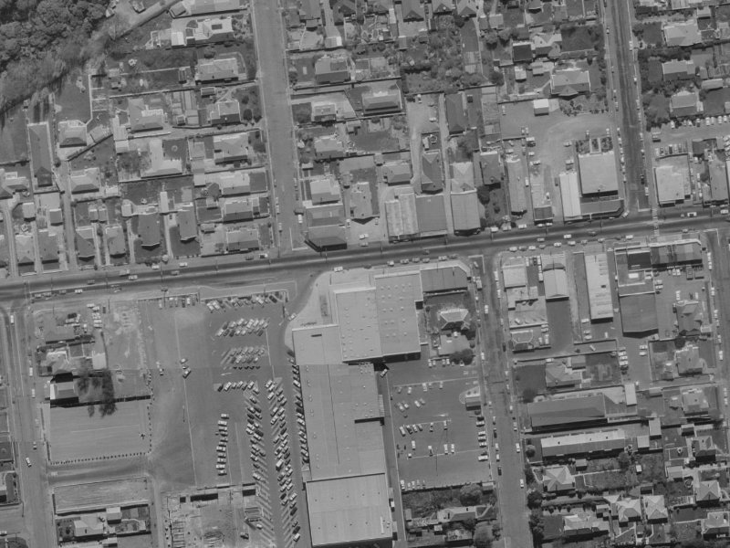 129 Riccarton Road Westfield from the air, 1970-1974