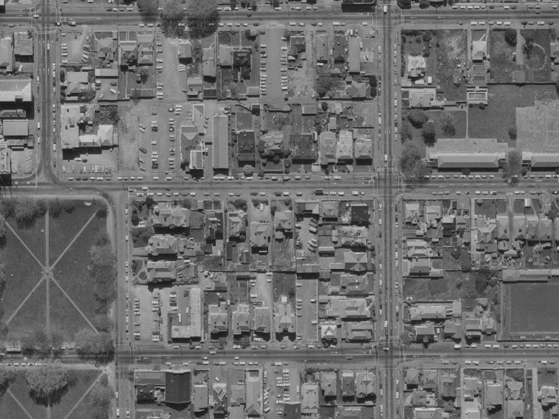 243-265 Gloucester Street from the air, 1970-1974