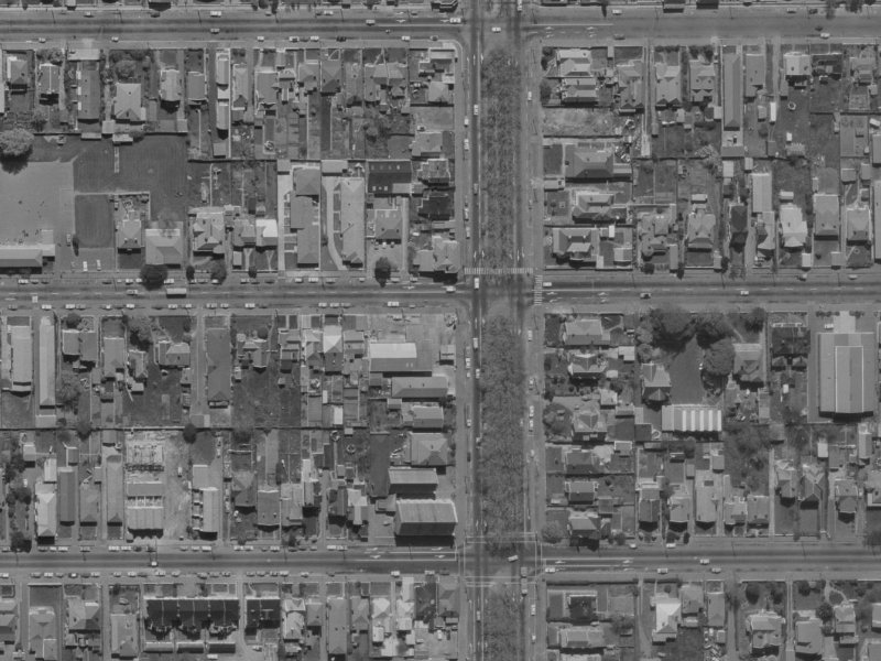 332A Gloucester Street from the air, 1970-1974