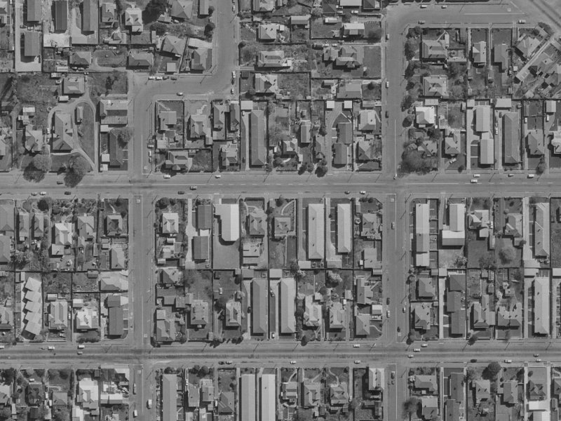 Worcester Street from the air, 1970-1974