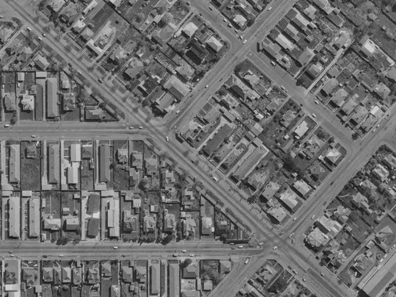 139 Linwood Avenue from the air, 1970-1974
