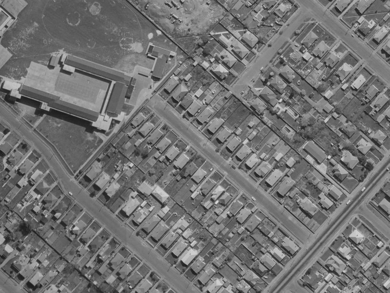 56A Rhona Street from the air, 1970-1974