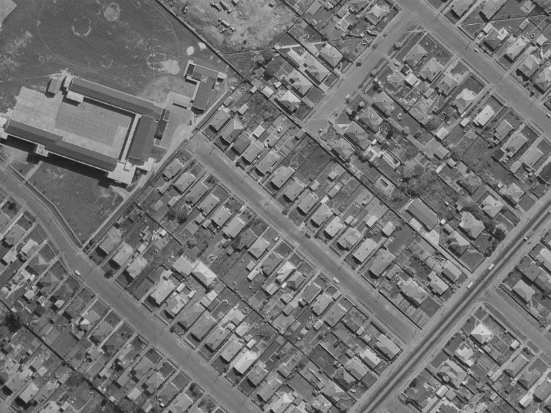 Rhona Street from the air, 1970-1974