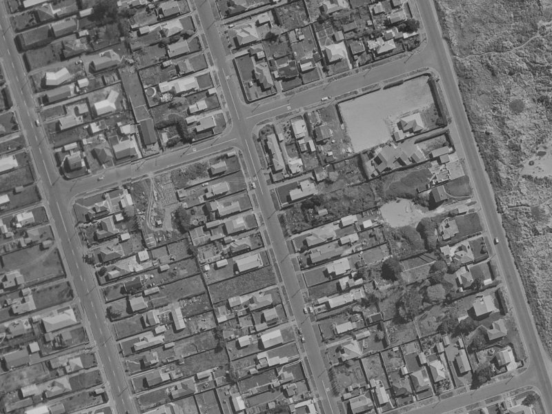 253 Pine Avenue from the air, 1970-1974