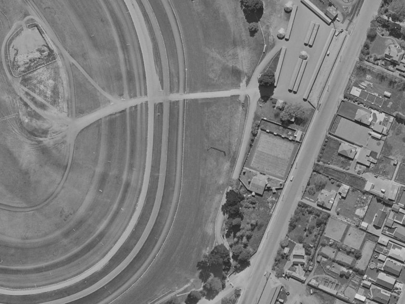 Racecourse Road from the air, 1970-1974