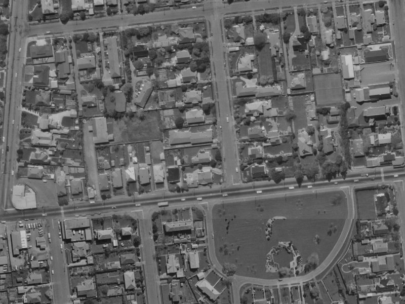 5 Konini Street from the air, 1970-1974
