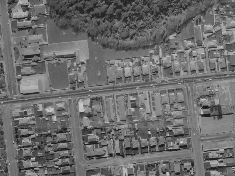 170 Riccarton Road from the air, 1970-1974