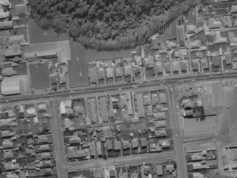 169A Riccarton Road from the air, 1970-1974