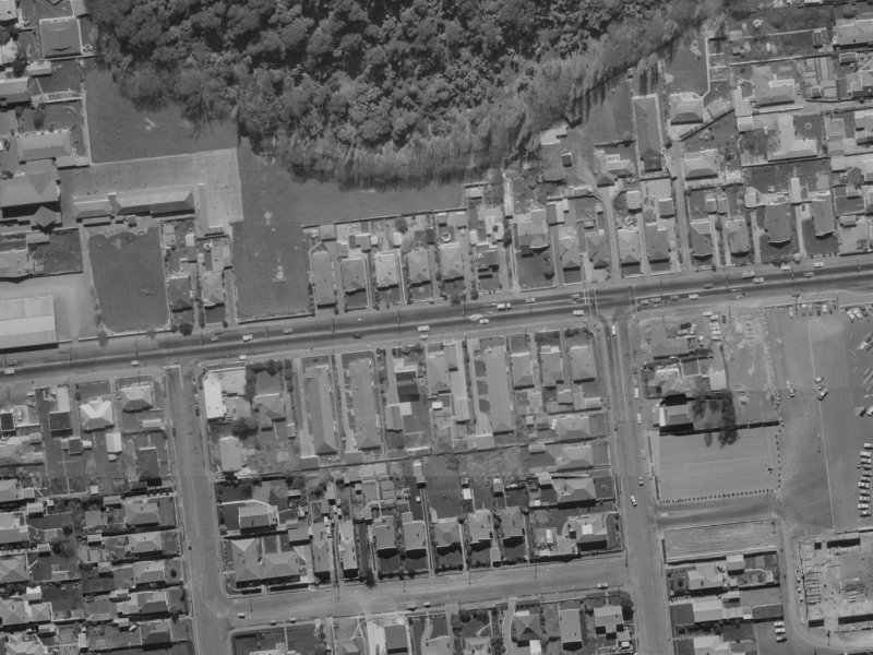 167 Riccarton Road from the air, 1970-1974