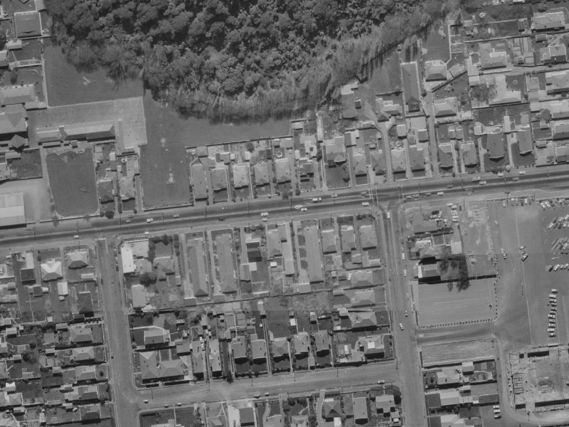 169 Riccarton Road from the air, 1970-1974