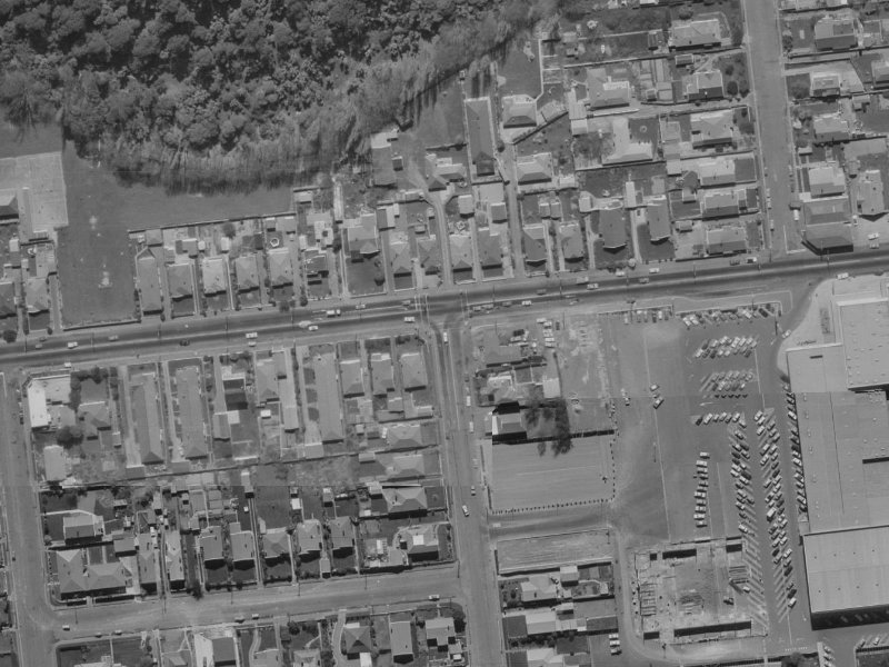 157 Riccarton Road from the air, 1970-1974