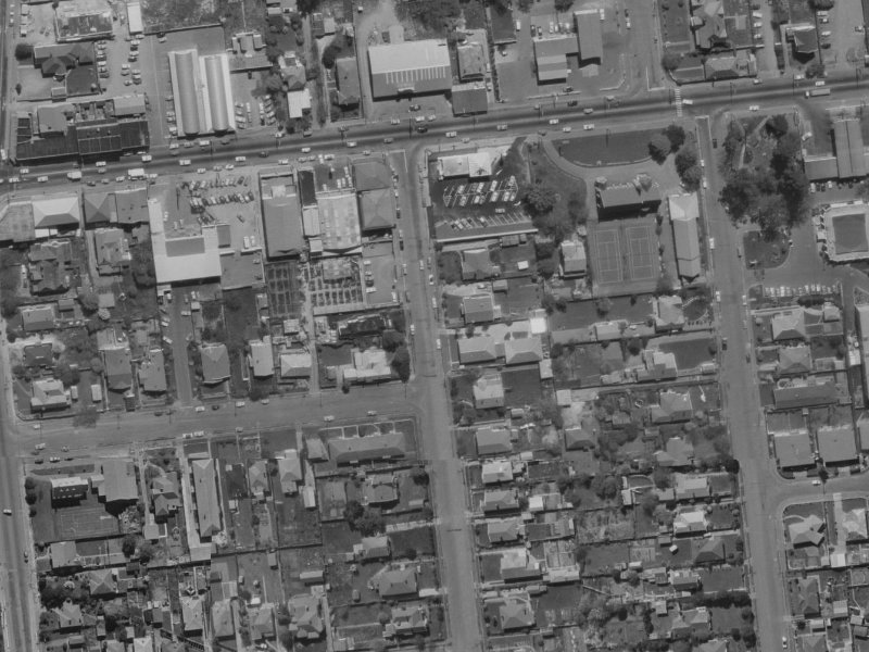 104 Picton Avenue from the air, 1970-1974