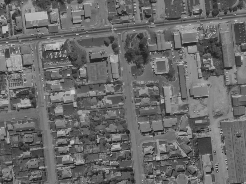 99A Mandeville Street from the air, 1970-1974