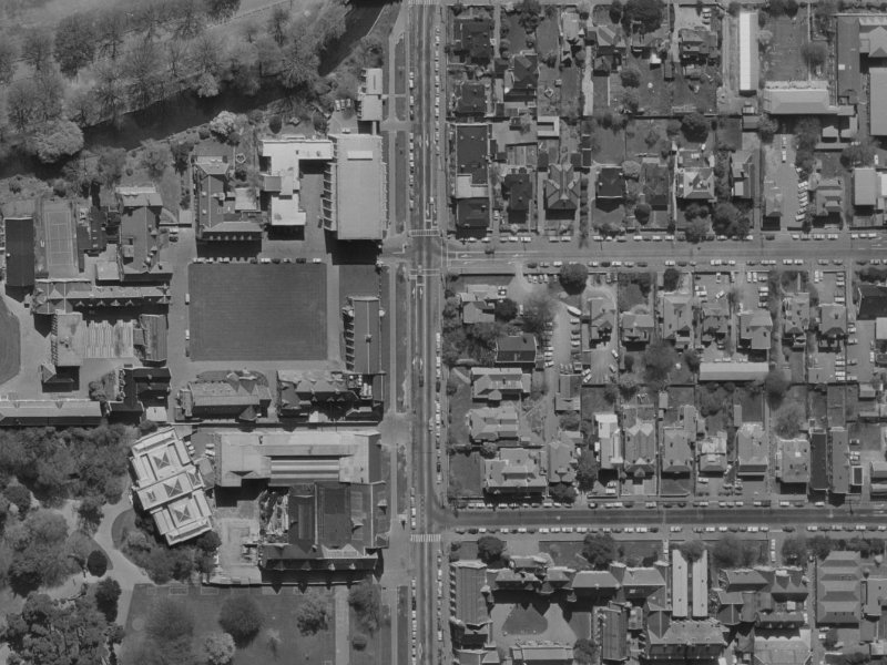 54A Rolleston Avenue from the air, 1970-1974