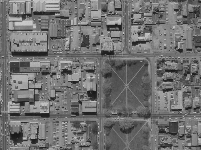 39 Latimer Sq from the air, 1970-1974