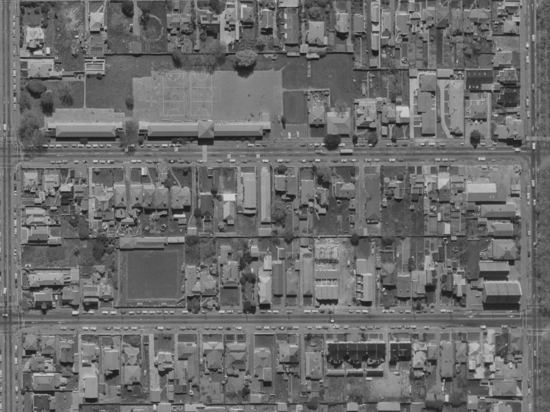 177 Fitzgerald Avenue from the air, 1970-1974
