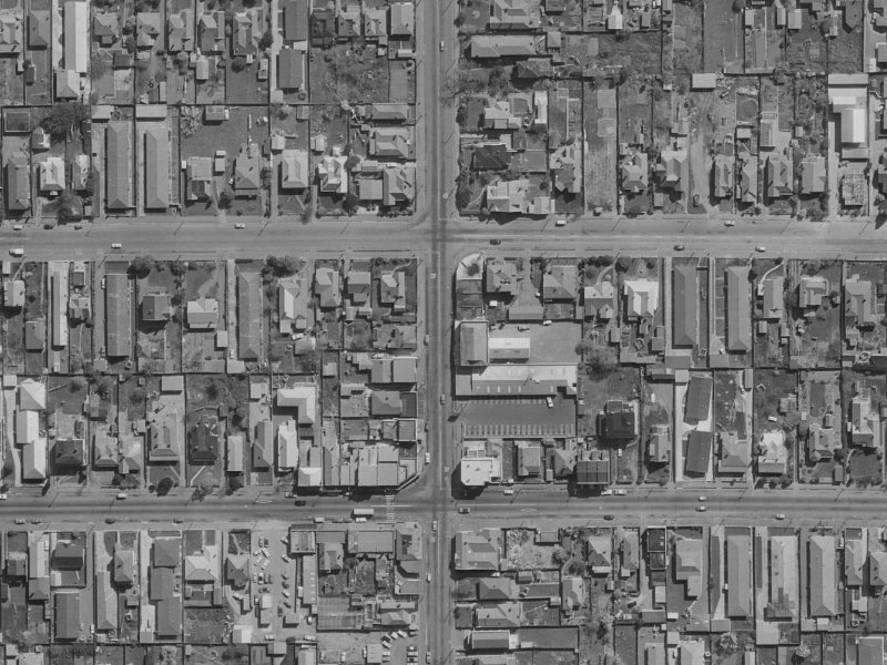 106 Stanmore Road from the air, 1970-1974