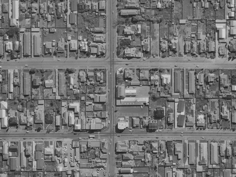 108A Stanmore Road from the air, 1970-1974