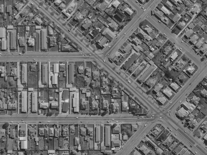 140B Linwood Avenue from the air, 1970-1974