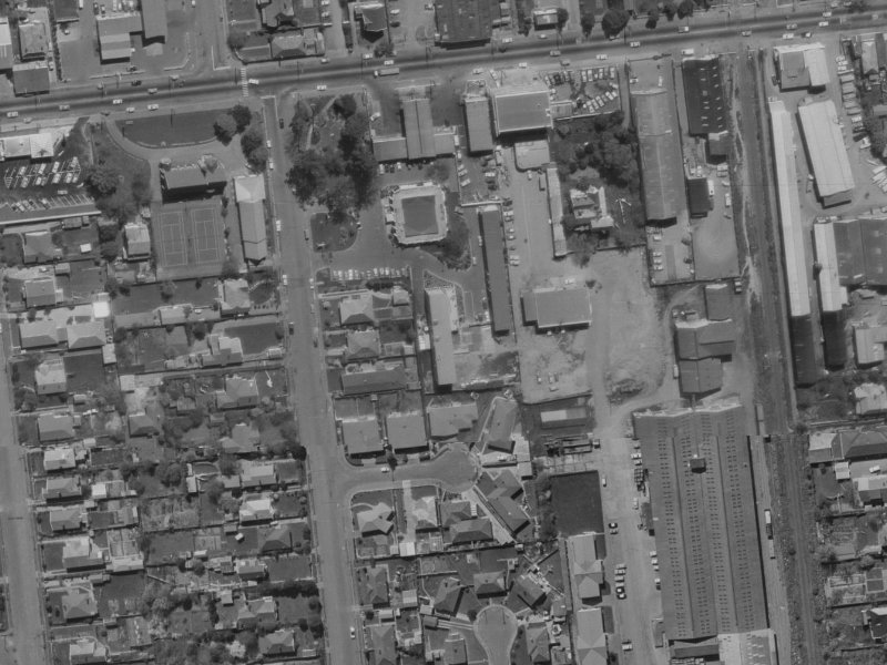 106 Mandeville Street from the air, 1970-1974