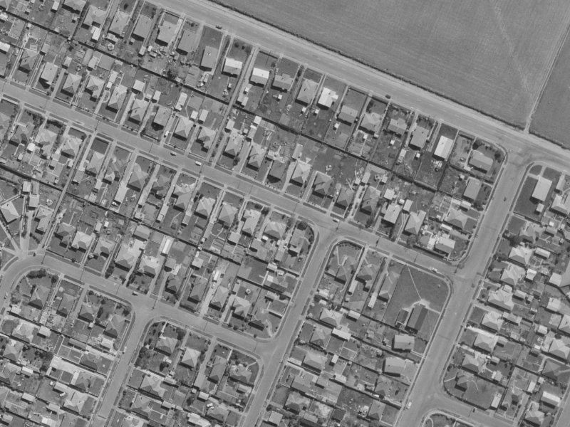 Aurora Street from the air, 1970-1974