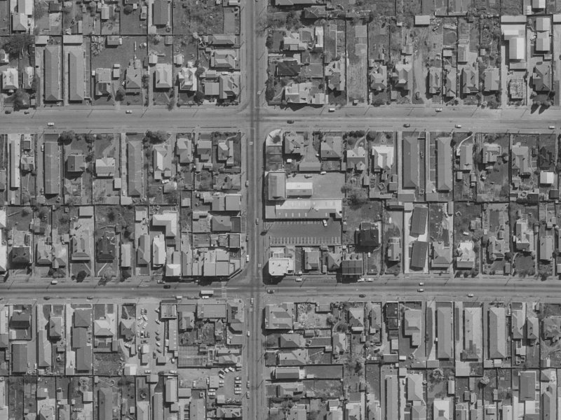 96 Stanmore Road from the air, 1970-1974