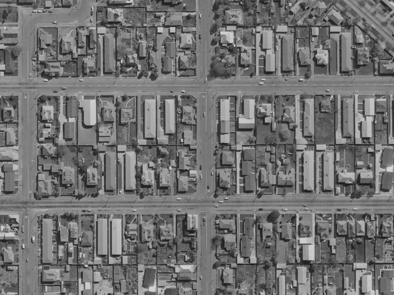 45 Tancred Street from the air, 1970-1974