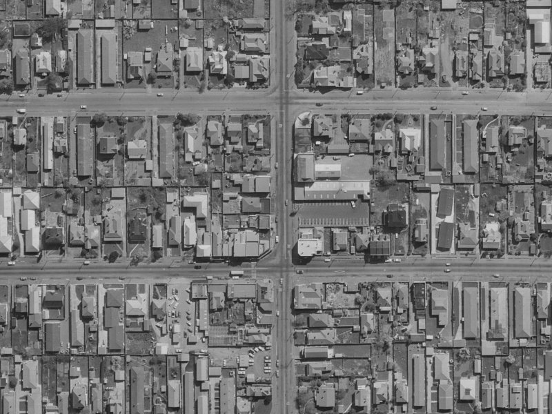 93 Stanmore Road from the air, 1970-1974
