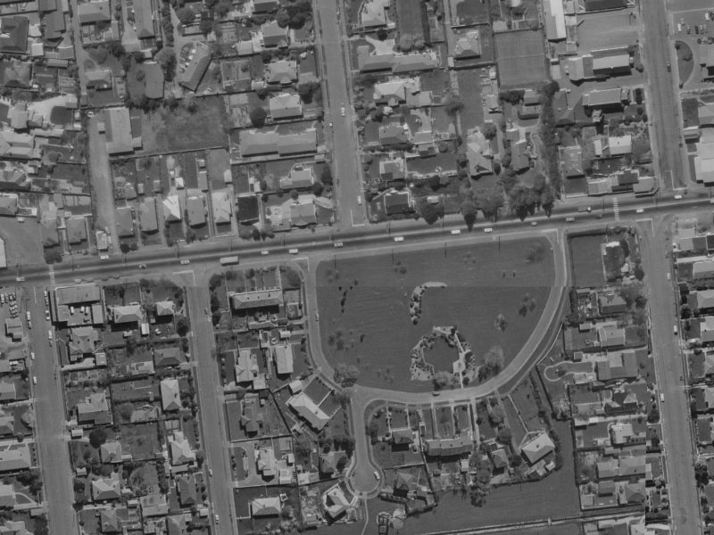 215 Riccarton Road from the air, 1970-1974