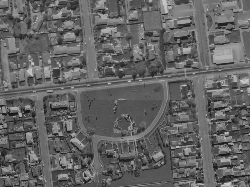 209 Riccarton Road from the air, 1970-1974