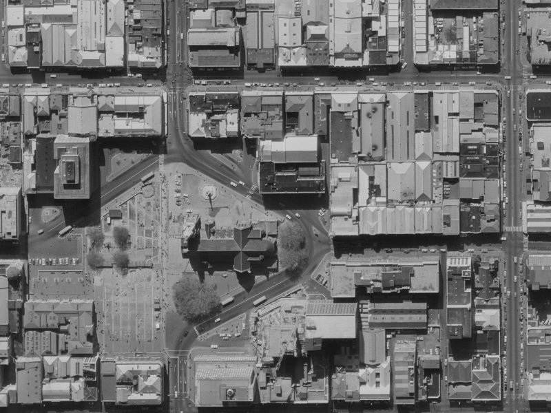 36 Cathedral Square from the air, 1970-1974