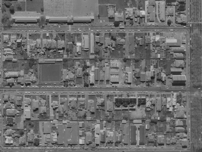 259 Worcester Street from the air, 1970-1974