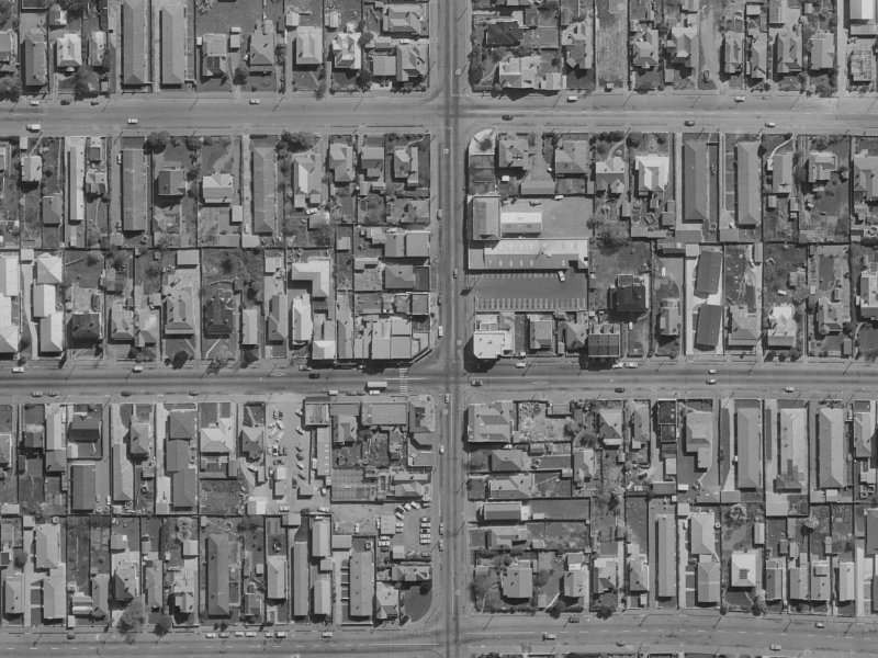 89 Stanmore Road from the air, 1970-1974