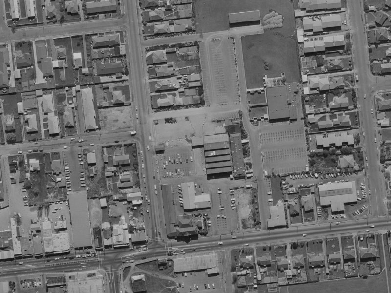 Q4/364 Riccarton Road from the air, 1970-1974