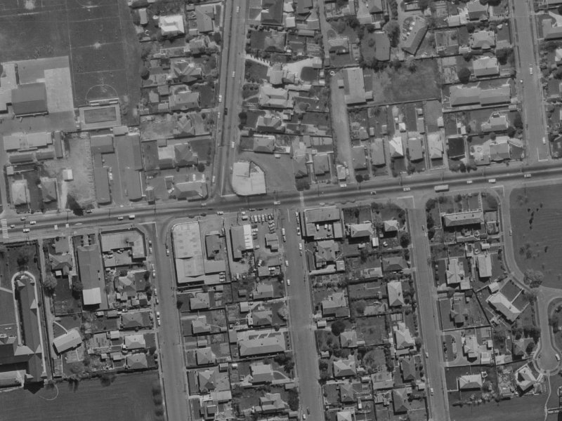 237 Riccarton Road from the air, 1970-1974