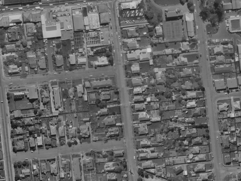 96B Picton Avenue from the air, 1970-1974