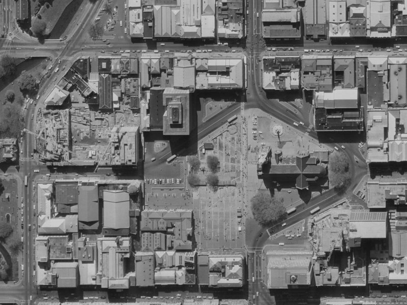 47 Cathedral Sq from the air, 1970-1974