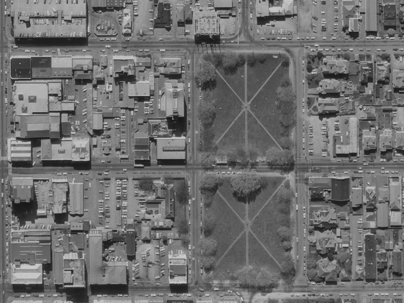 21 Latimer Square from the air, 1970-1974