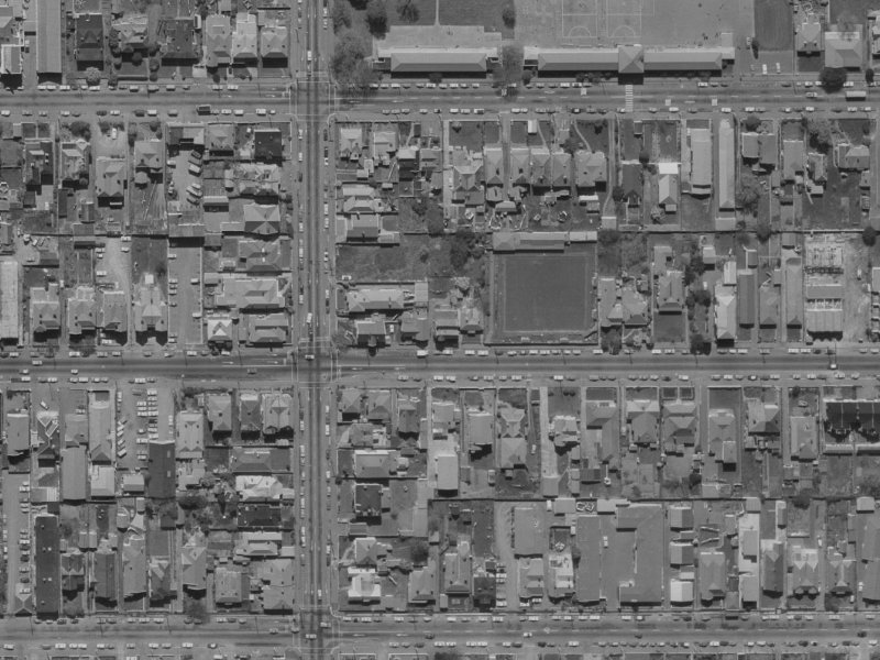 267 Worcester Street from the air, 1970-1974