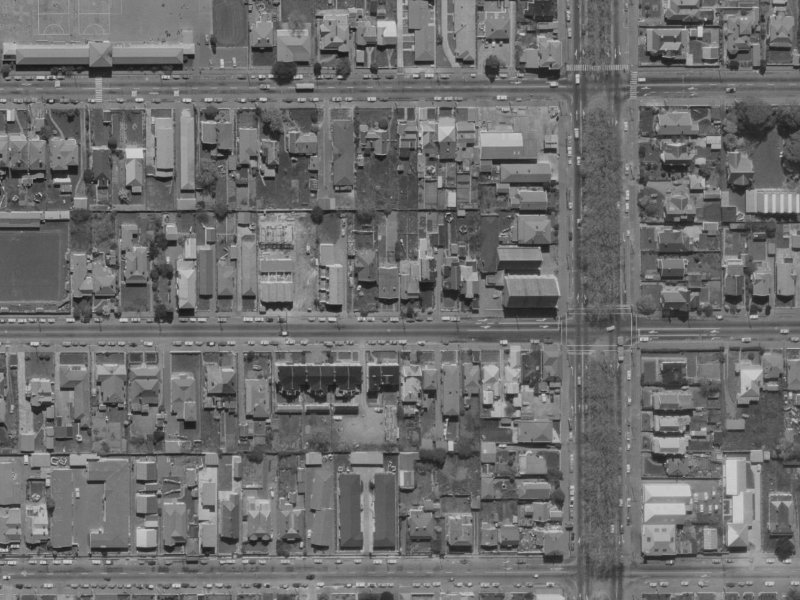 279 Worcester Street from the air, 1970-1974