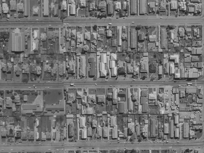 391A Worcester Street from the air, 1970-1974