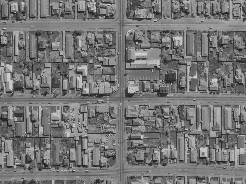 395A Worcester Street from the air, 1970-1974