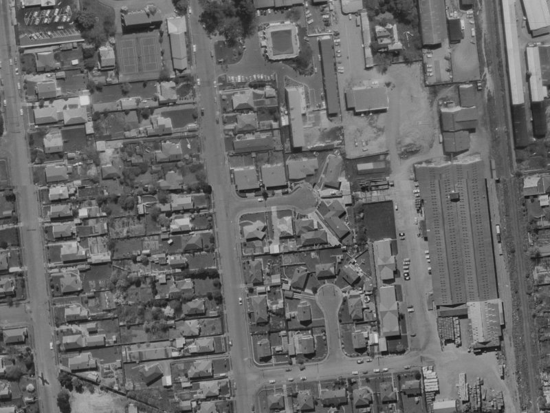 Kipax Place from the air, 1970-1974