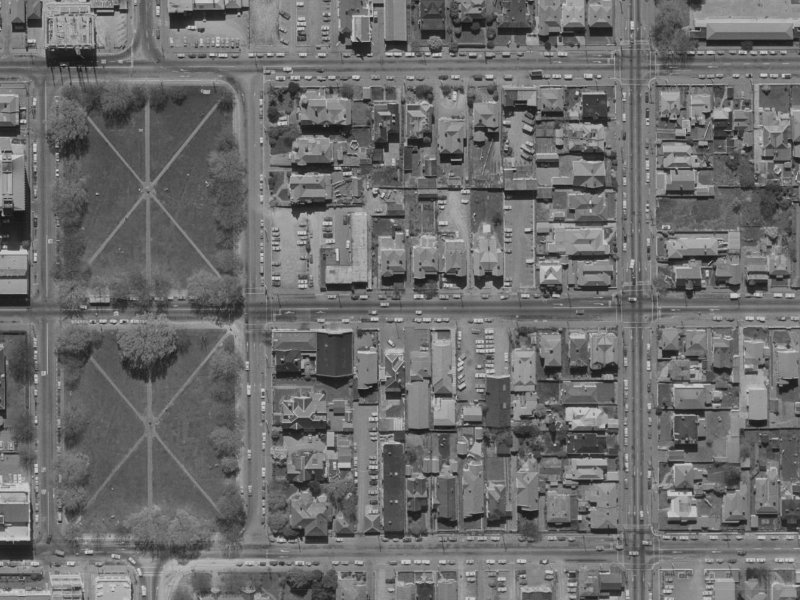 203 Worcester Street from the air, 1970-1974