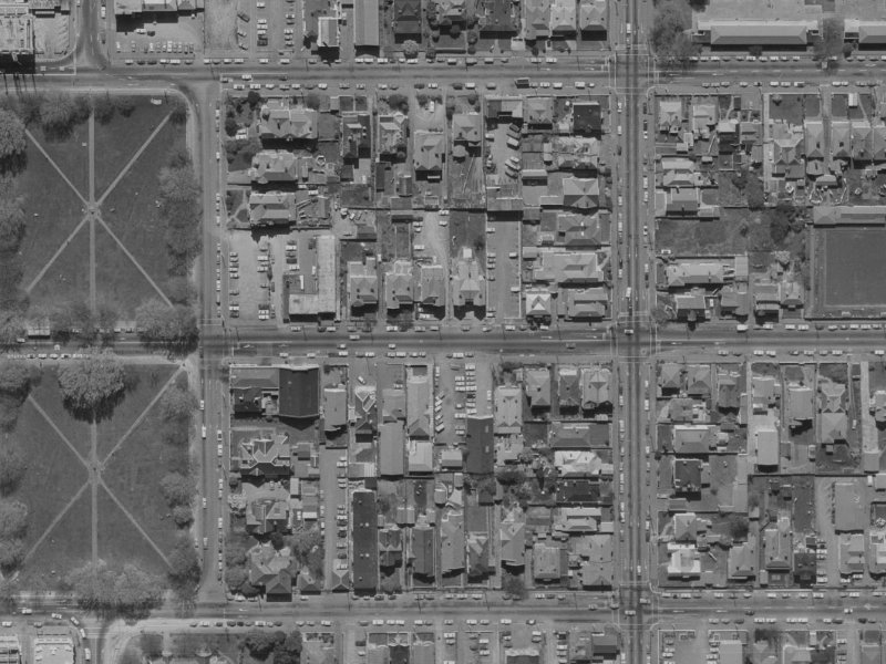 205A Worcester Street from the air, 1970-1974